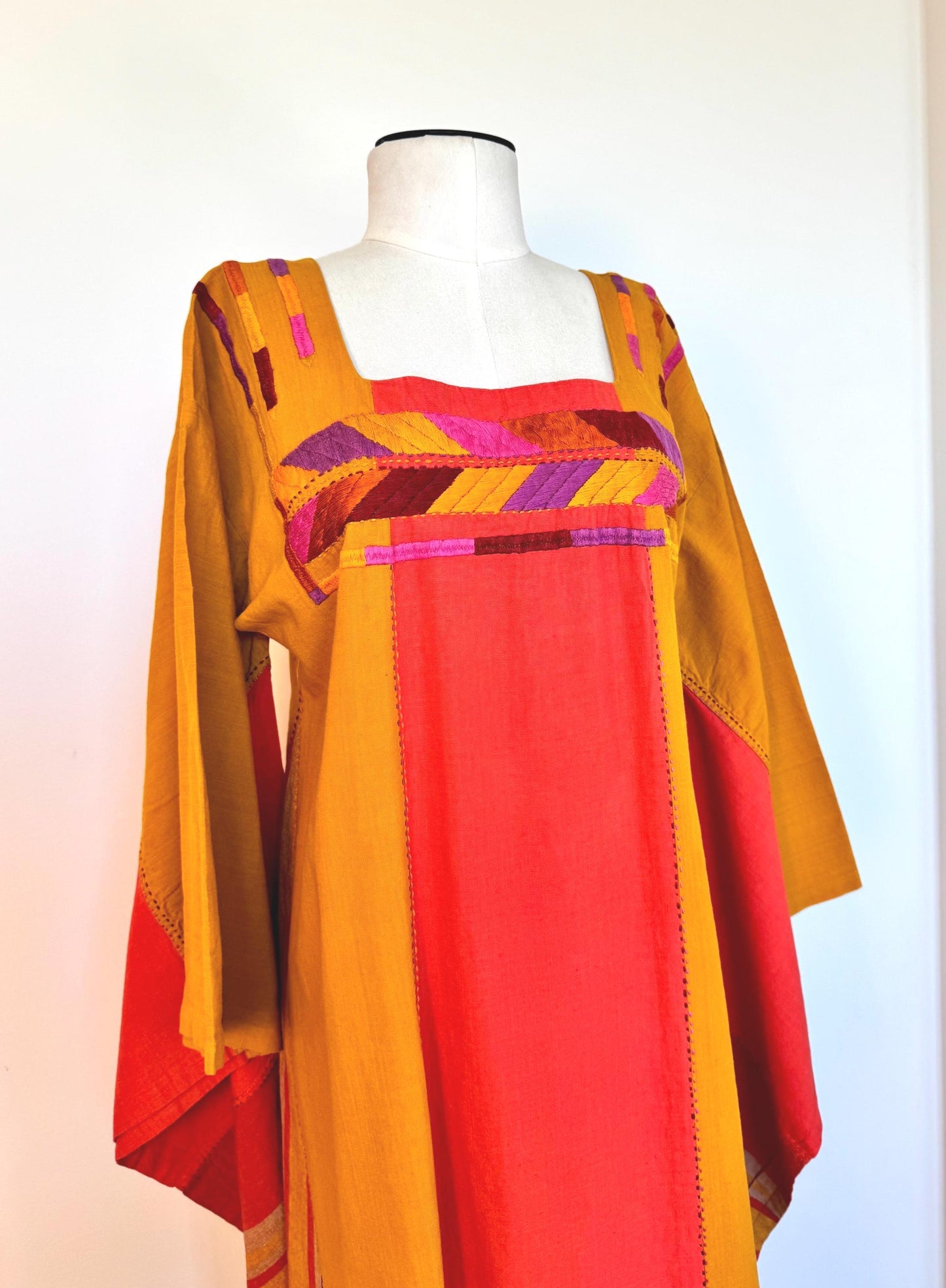 1960s JOSEFA Organic Cotton Angel Wings Caftan