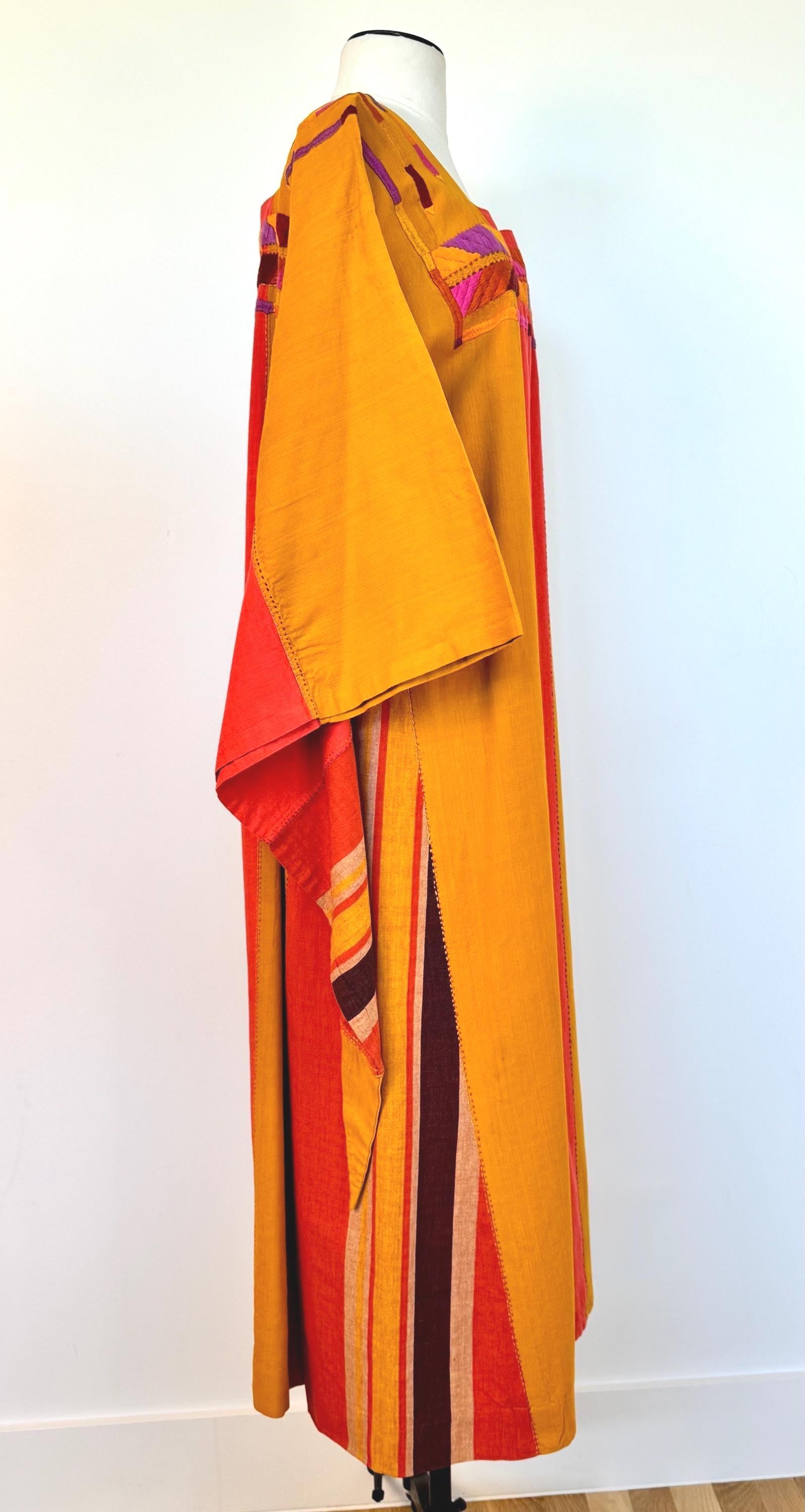 1960s JOSEFA Organic Cotton Angel Wings Caftan