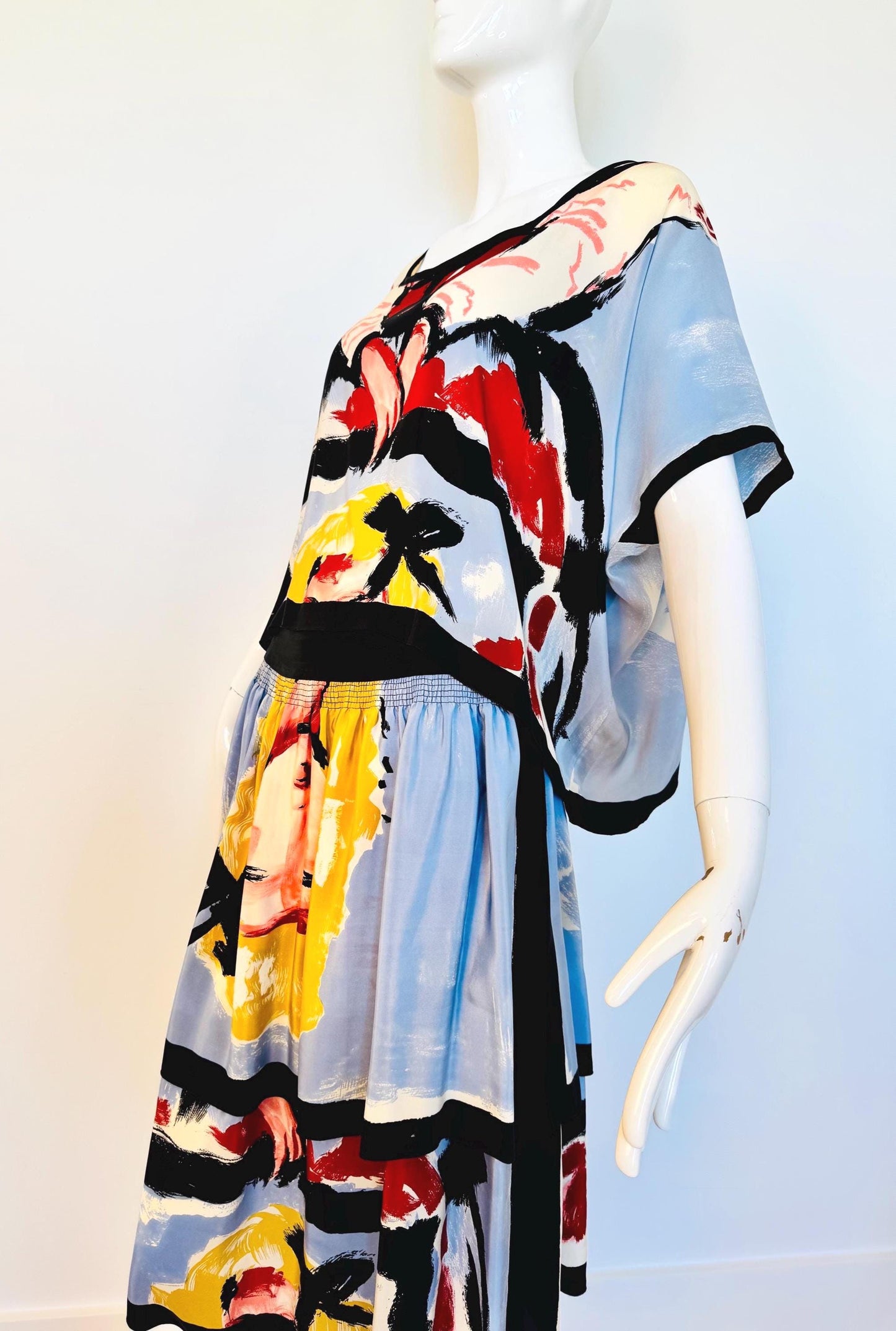 Michael VOLLBRACHT 1982 Couture Wearable Art Silk Skirt Ensemble
