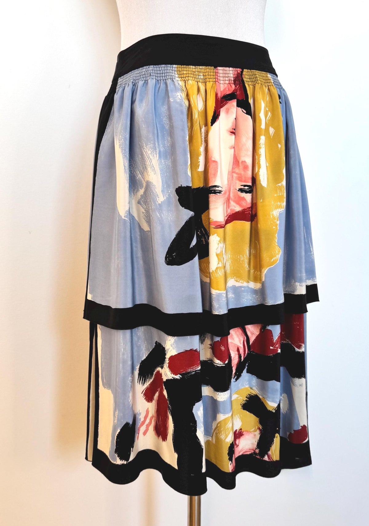 Michael VOLLBRACHT 1982 Couture Wearable Art Silk Skirt Ensemble