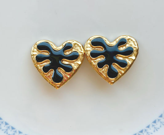 Yves Saint Laurent Matisse Collection Heart Earrings