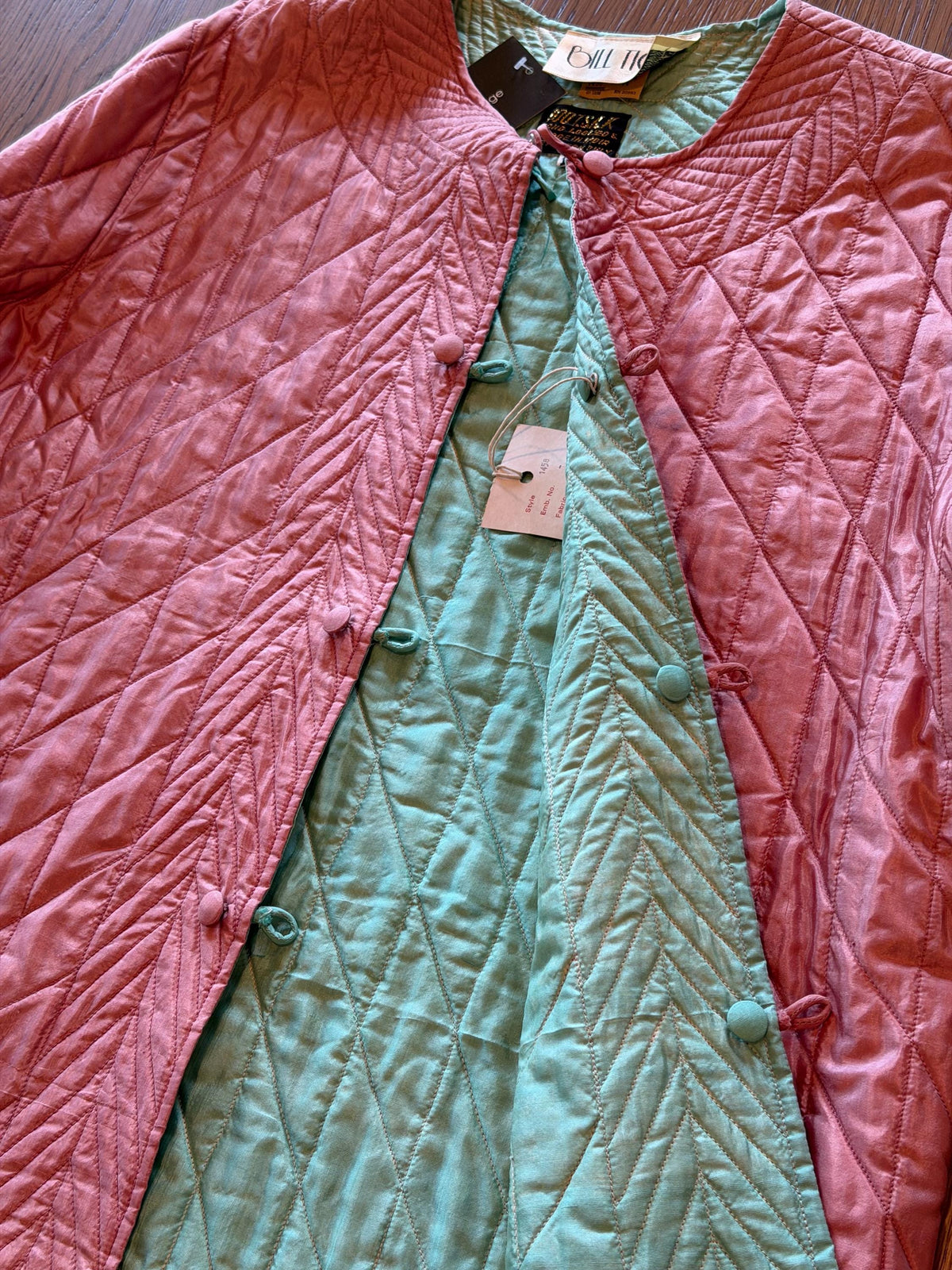 Vintage Bill Tice Quilted Silk Duster