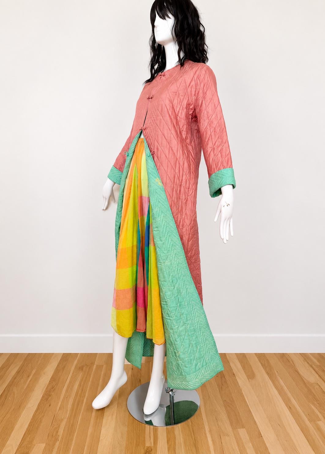 Vintage Bill Tice Quilted Silk Duster
