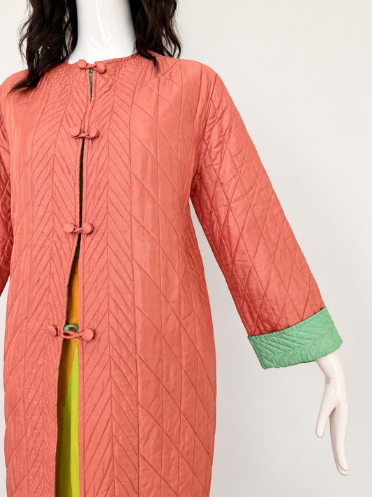 Vintage Bill Tice Quilted Silk Duster
