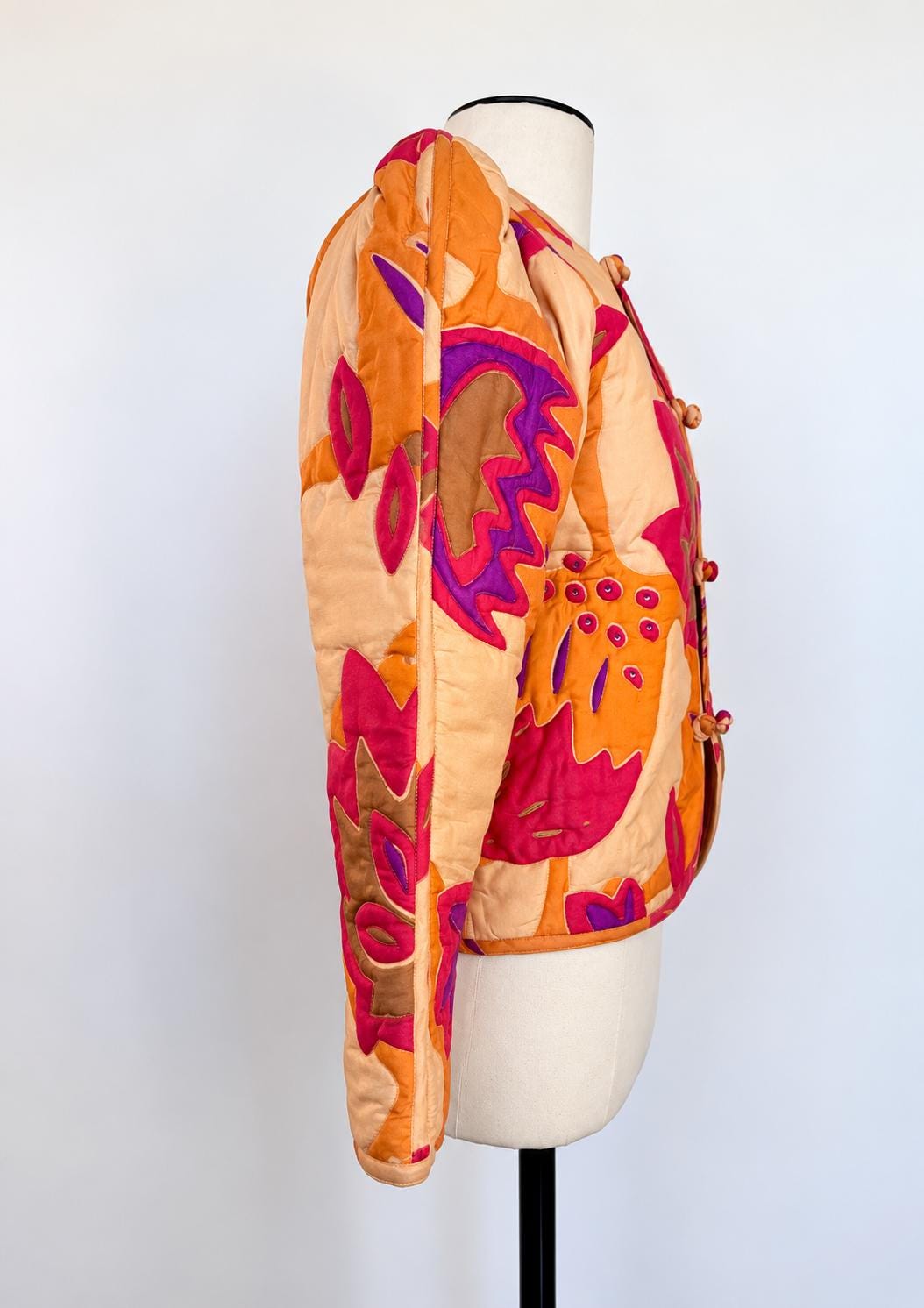 Vintage Bill TICE Silk Quilted Cropped Jacket