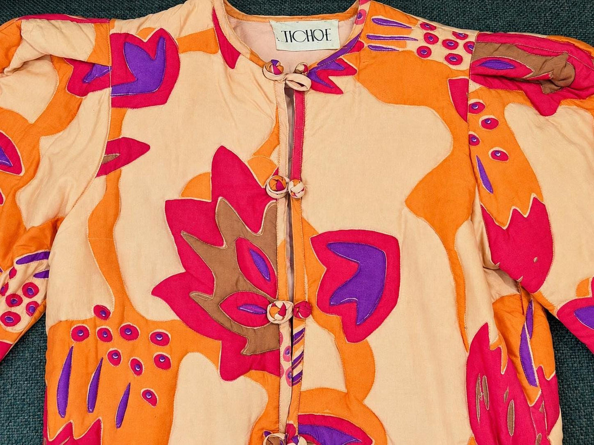 Vintage Bill TICE Silk Quilted Cropped Jacket