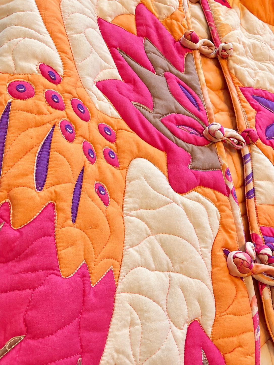 Vintage Bill TICE Silk Quilted Cropped Jacket