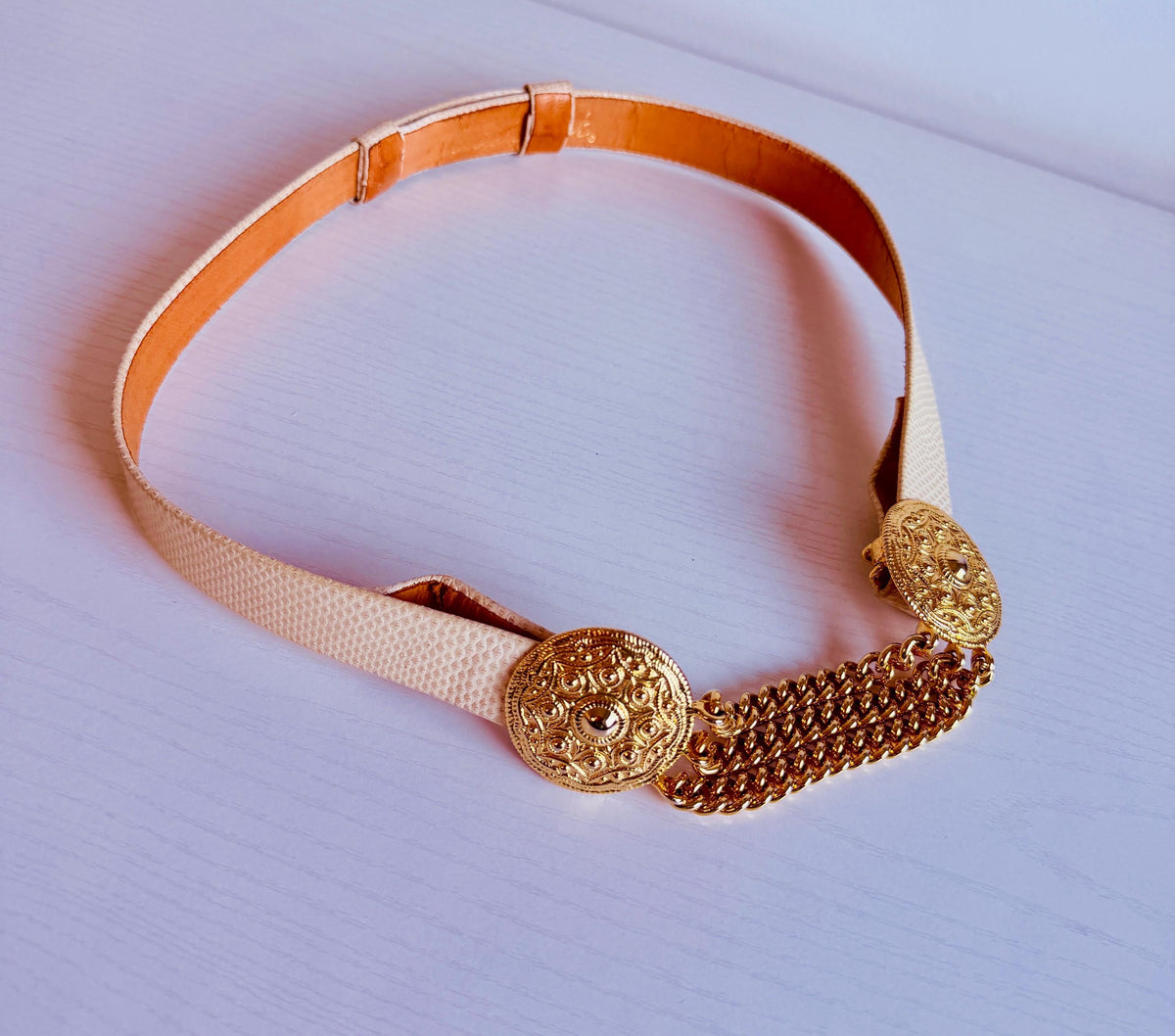 Disco Era Alexis KIRK Gold Plated Buckle Belt