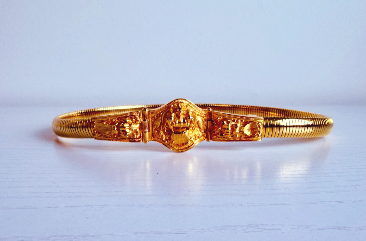 Disco Era Judith Leiber Gold Plated Snake Chain Belt