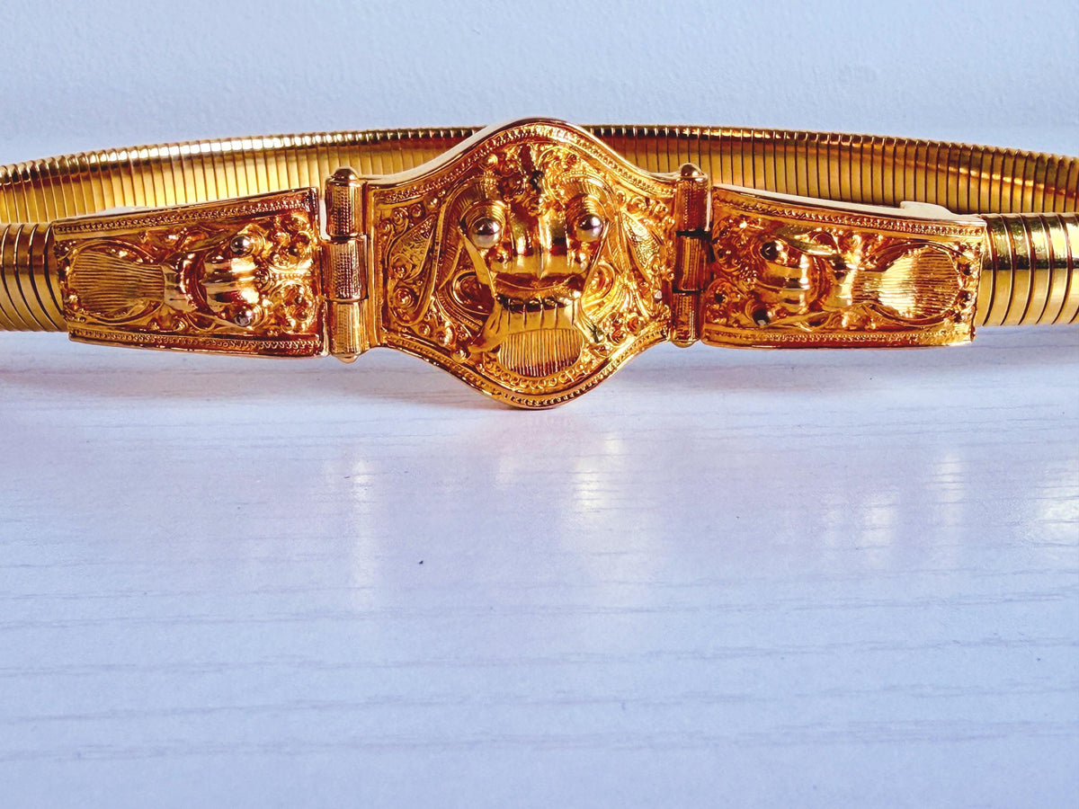 Disco Era Judith Leiber Gold Plated Snake Chain Belt