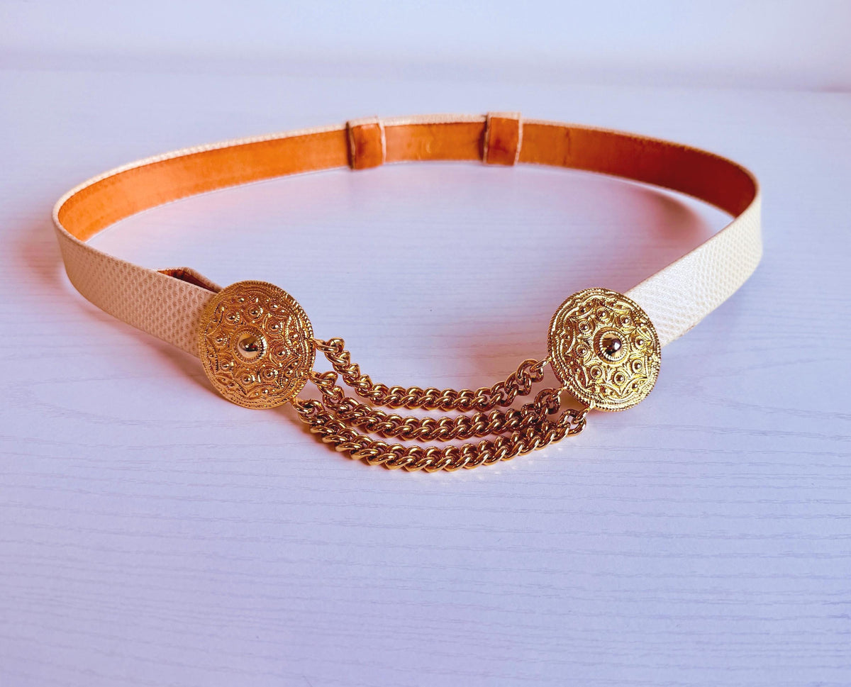 Disco Era Alexis KIRK Gold Plated Buckle Belt