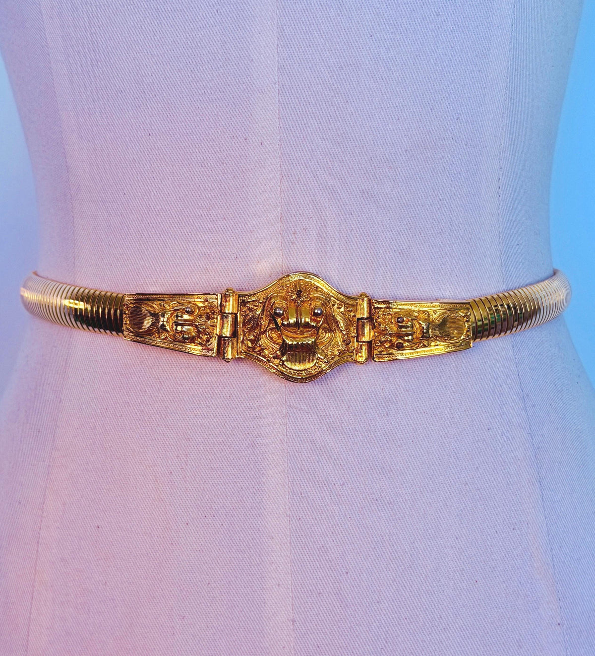 Disco Era Judith Leiber Gold Plated Snake Chain Belt