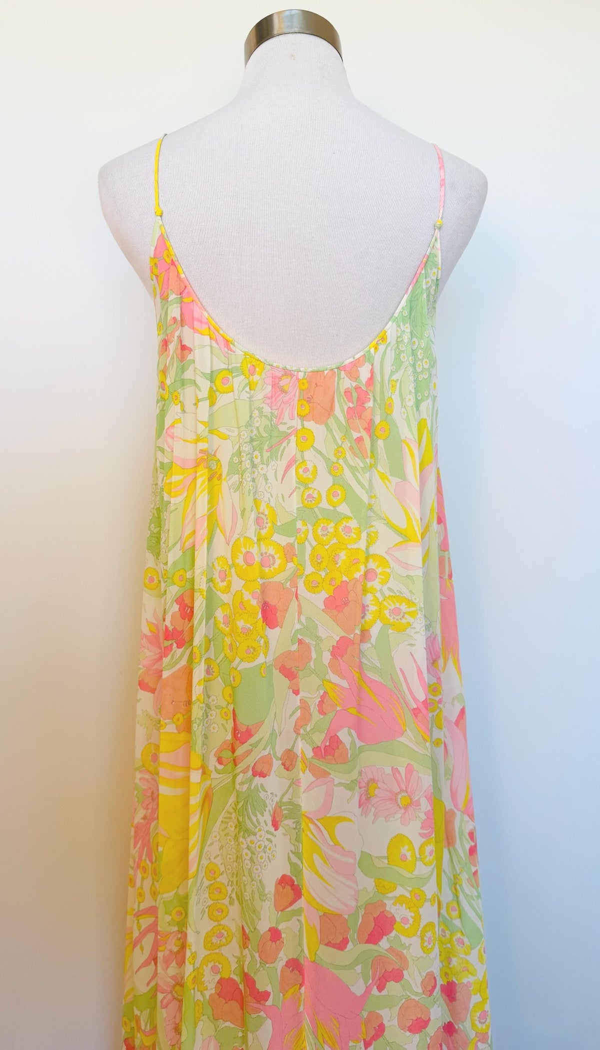 Vintage Floral Lucie Ann Sweeping Peignoir Nylon Set