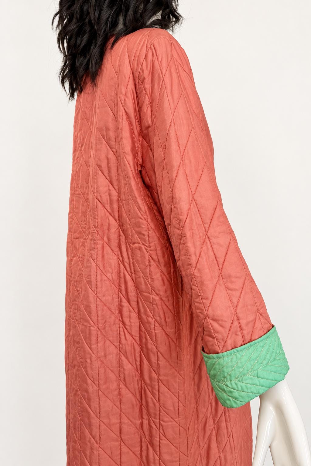 Vintage Bill Tice Quilted Silk Duster