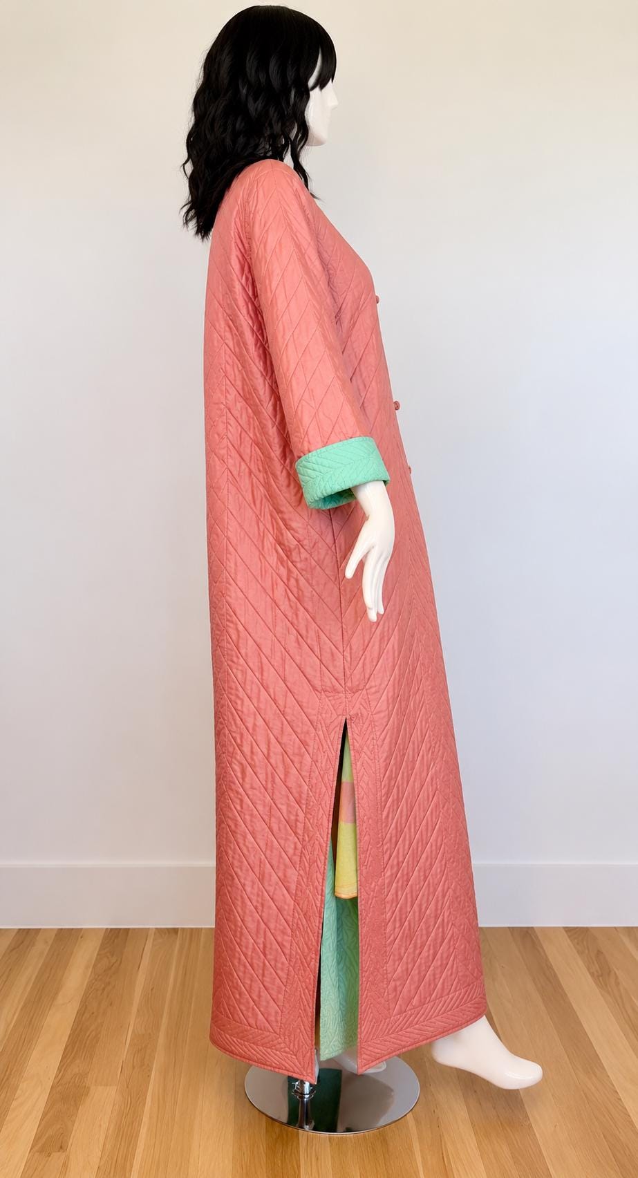 Vintage Bill Tice Quilted Silk Duster