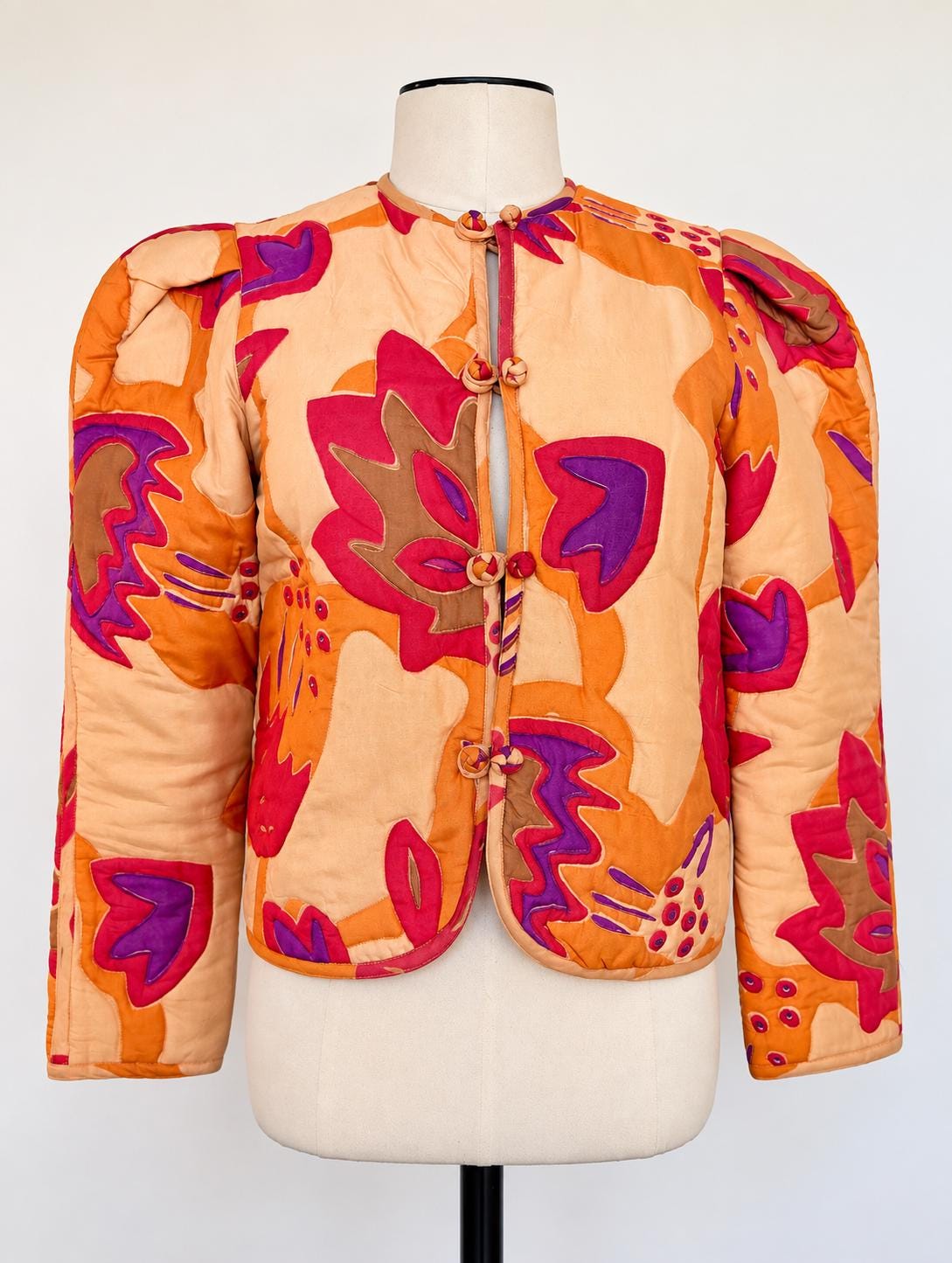 Vintage Bill TICE Silk Quilted Cropped Jacket