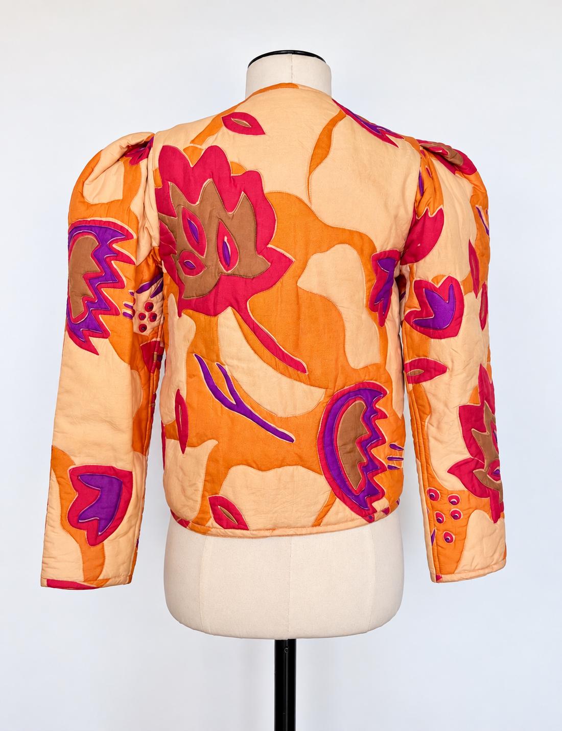 Vintage Bill TICE Silk Quilted Cropped Jacket