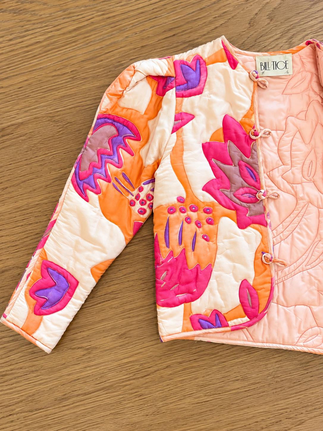 Vintage Bill TICE Silk Quilted Cropped Jacket