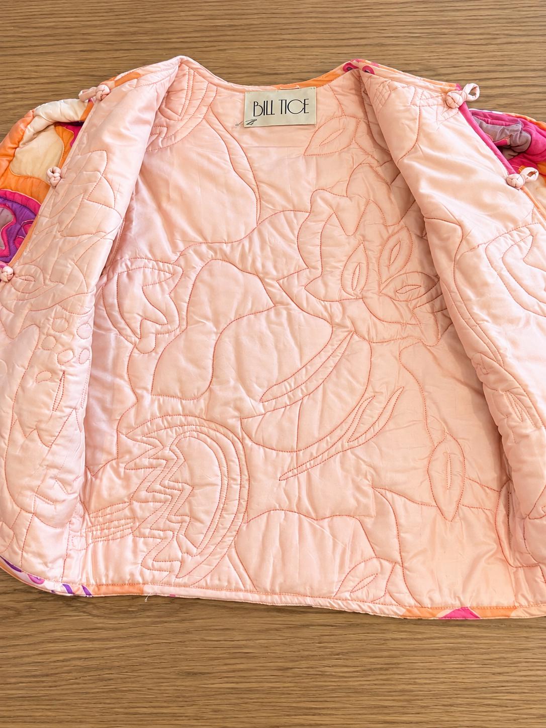 Vintage Bill TICE Silk Quilted Cropped Jacket