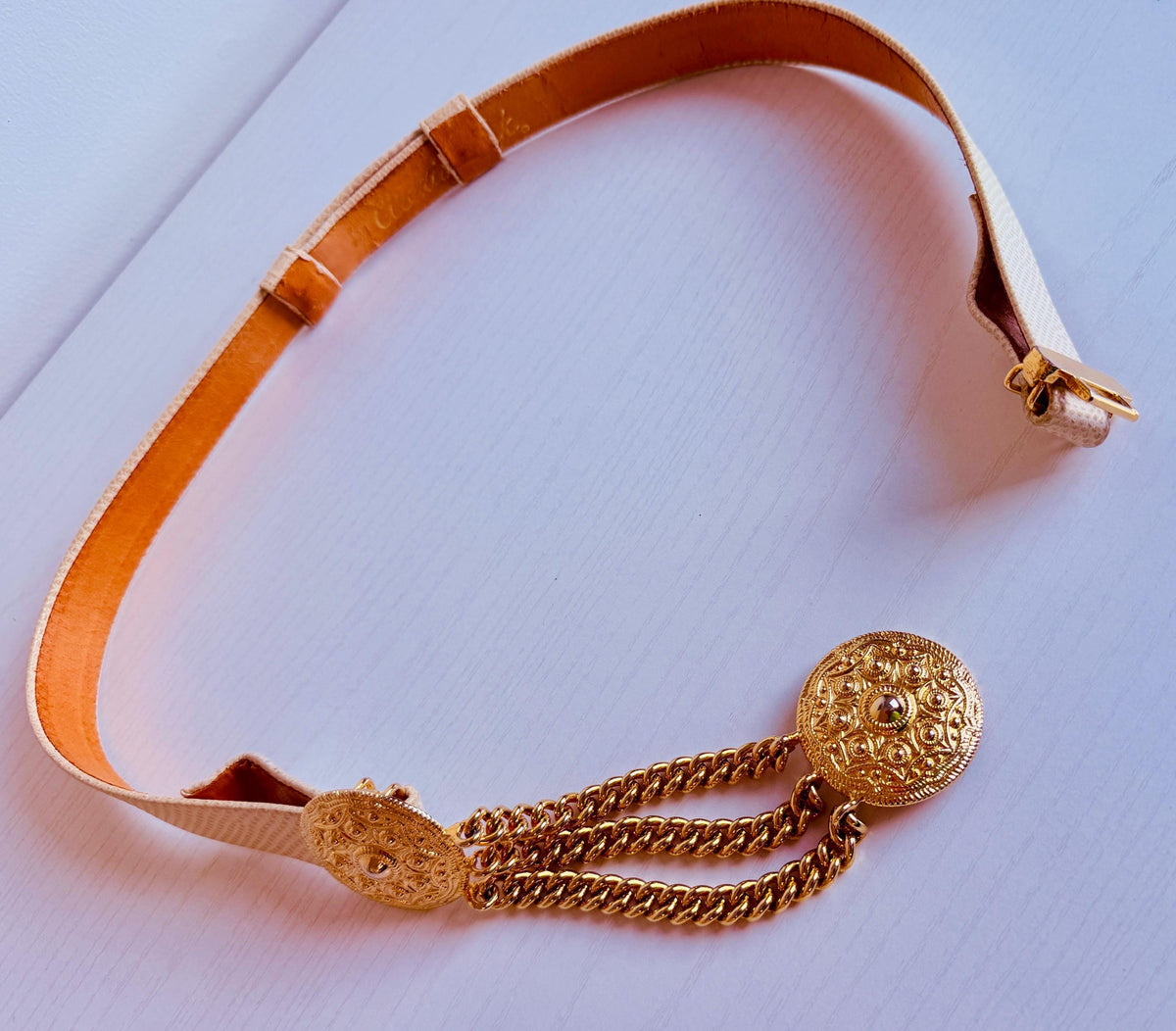 Disco Era Alexis KIRK Gold Plated Buckle Belt