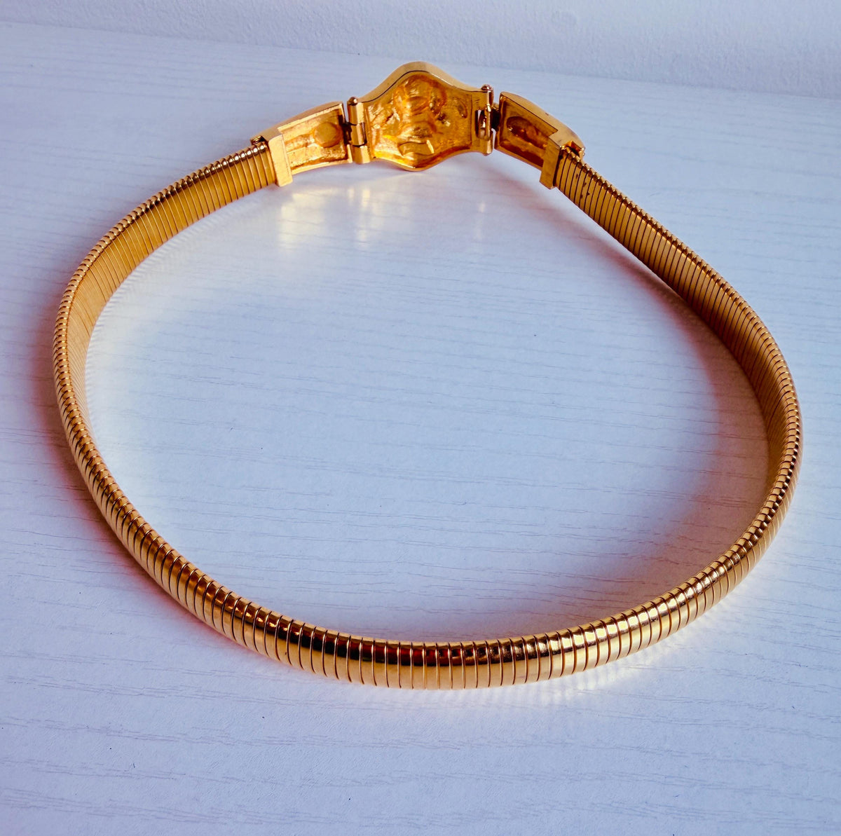 Disco Era Judith Leiber Gold Plated Snake Chain Belt