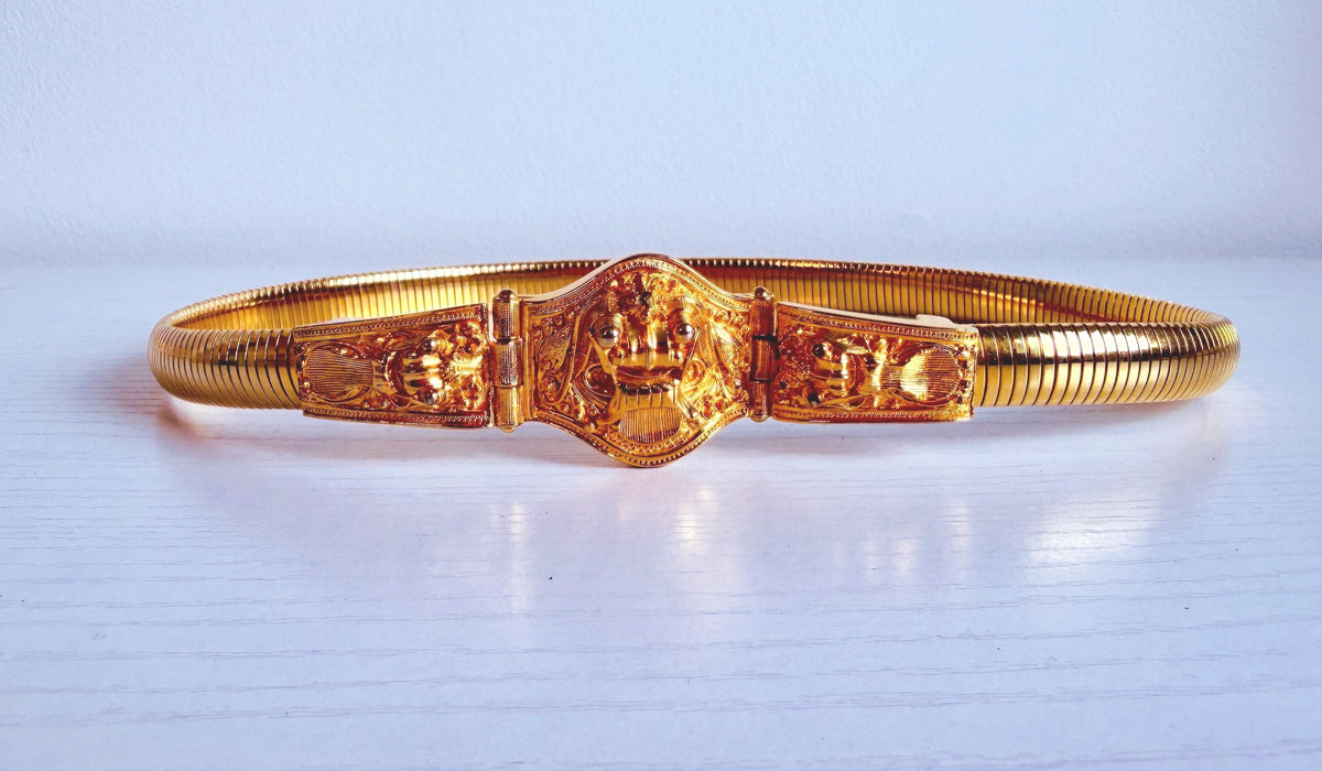 Disco Era Judith Leiber Gold Plated Snake Chain Belt