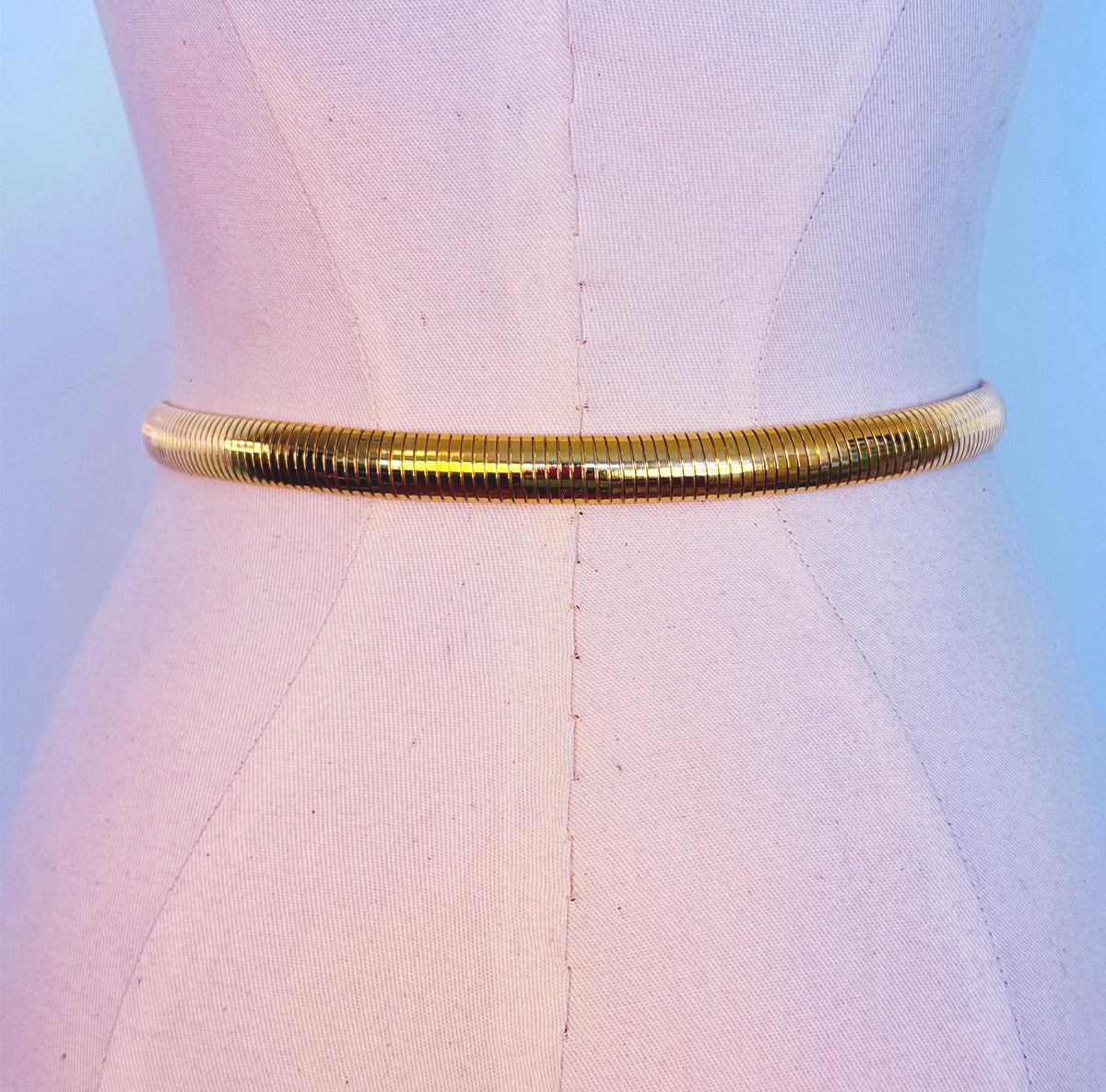 Disco Era Judith Leiber Gold Plated Snake Chain Belt