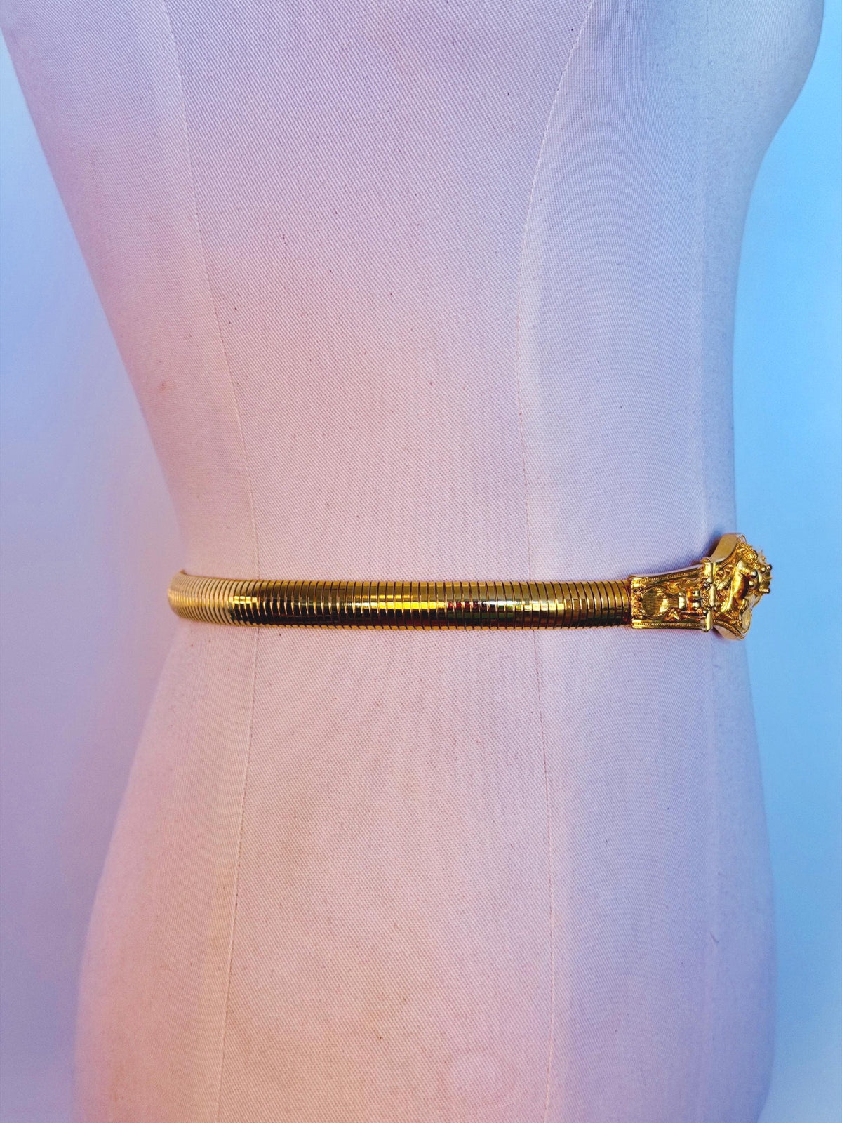 Disco Era Judith Leiber Gold Plated Snake Chain Belt