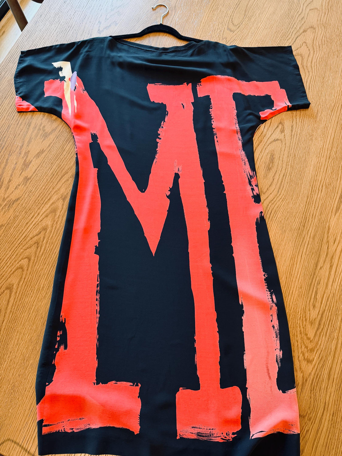 80s Couture Michele VOLLBRACHT Graphic Silk Catan Dress