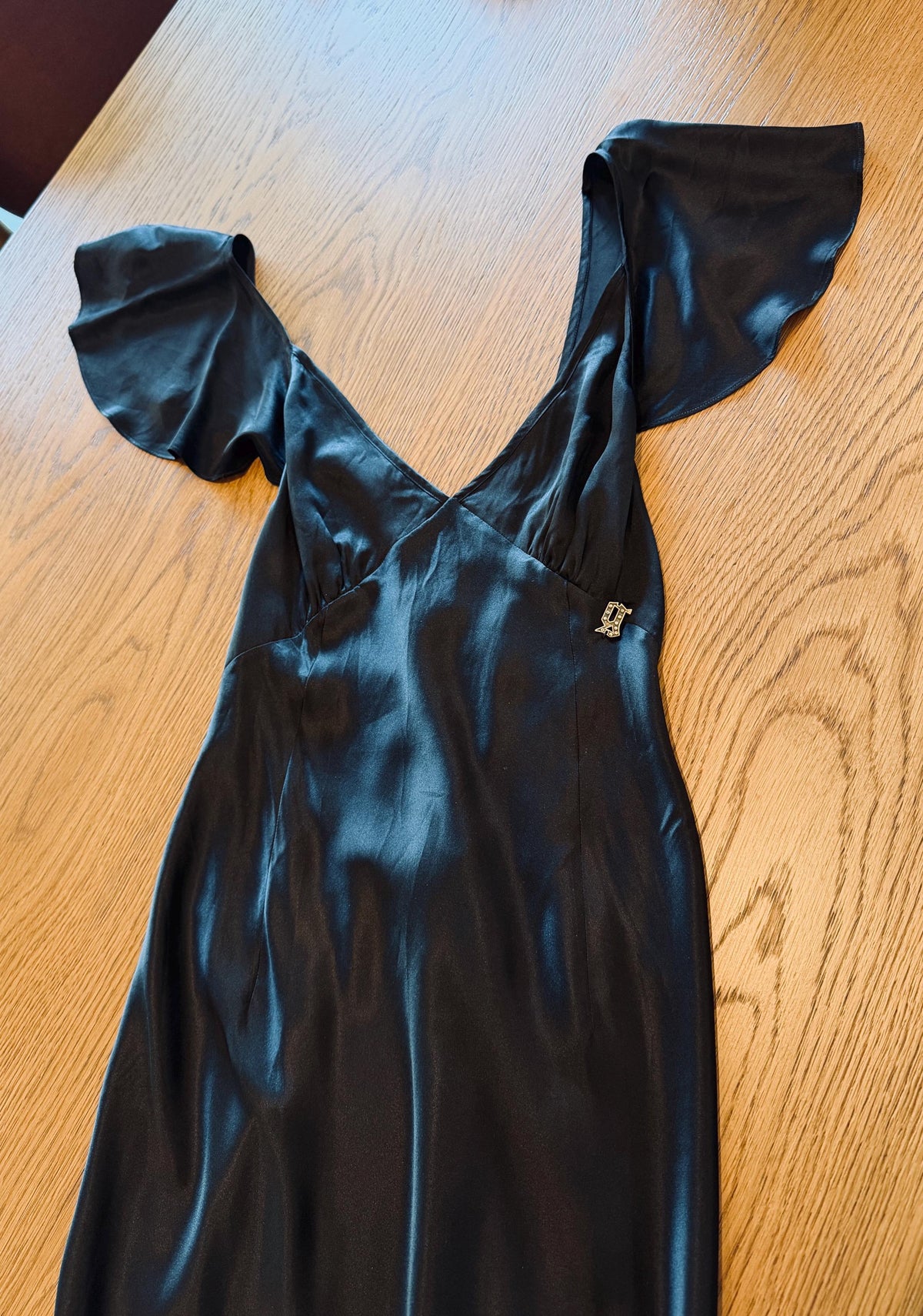 Y2K Galliano Black Silk Bias Gown