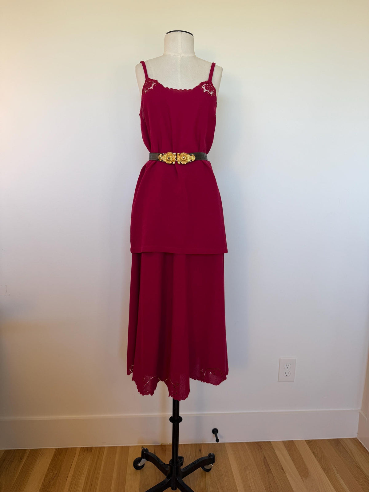 70s Emmanuelle Khan Wool Skirt Set