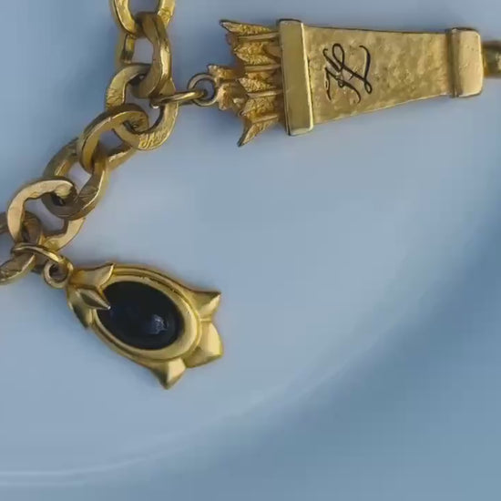90s Karl Lagerfeld Gold Charm Bracelet