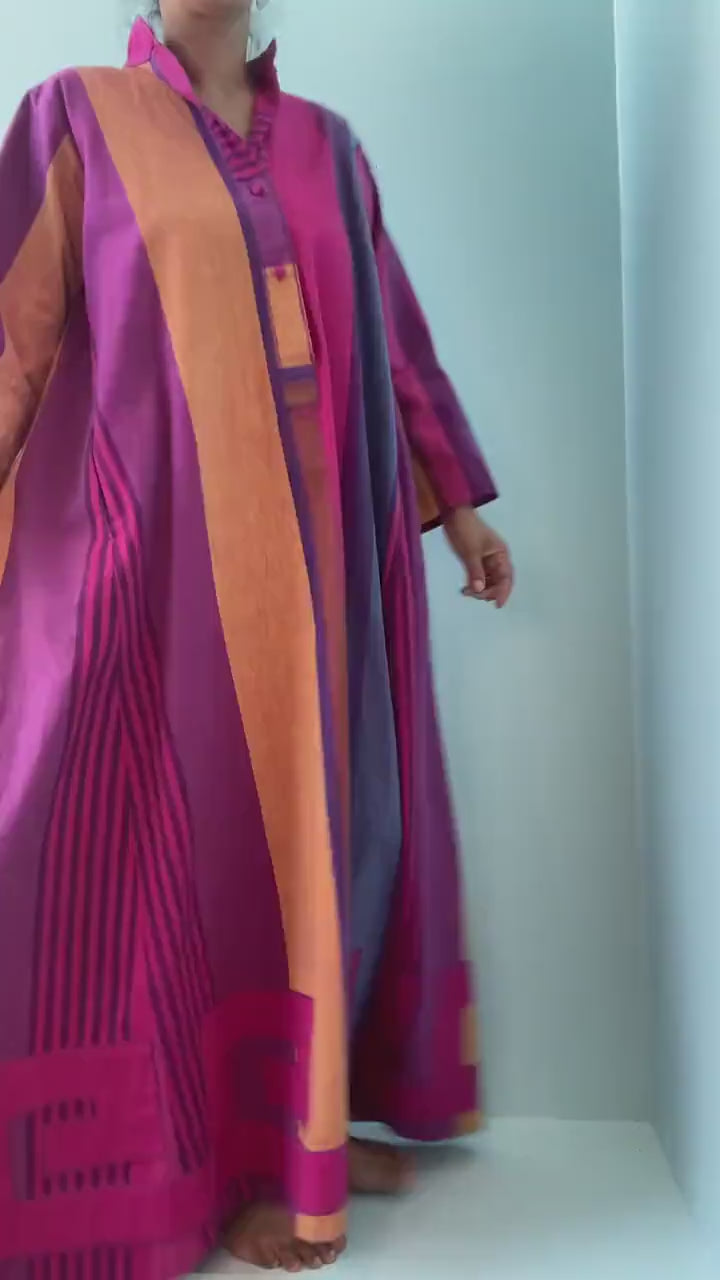 70s JOSEFA Rainbow Striped Caftan