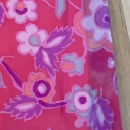 1960 Nat Kaplan Couture Flower Power Chiffon Caftan