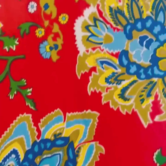 70s Anne Fogarty Printed Jersey Maxi Dress