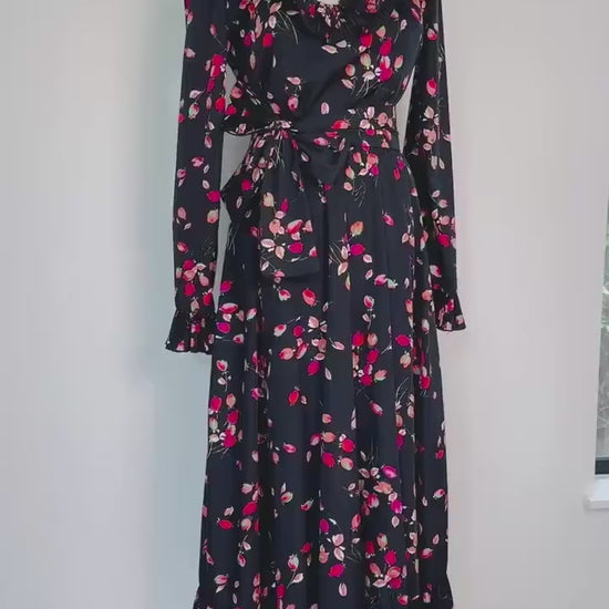 Vintage Ruffled Victor Costa Dress