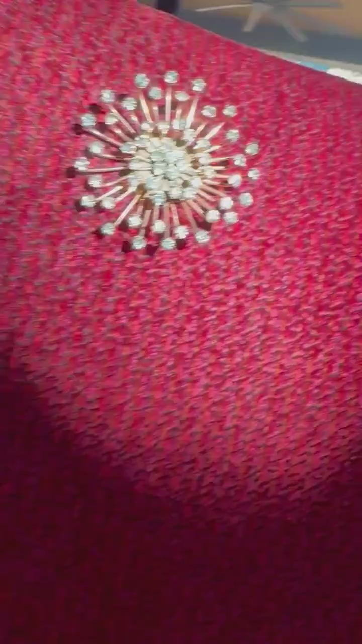 50s Adele Simpson Star Burst 3D Rhinestone Massive Brooch