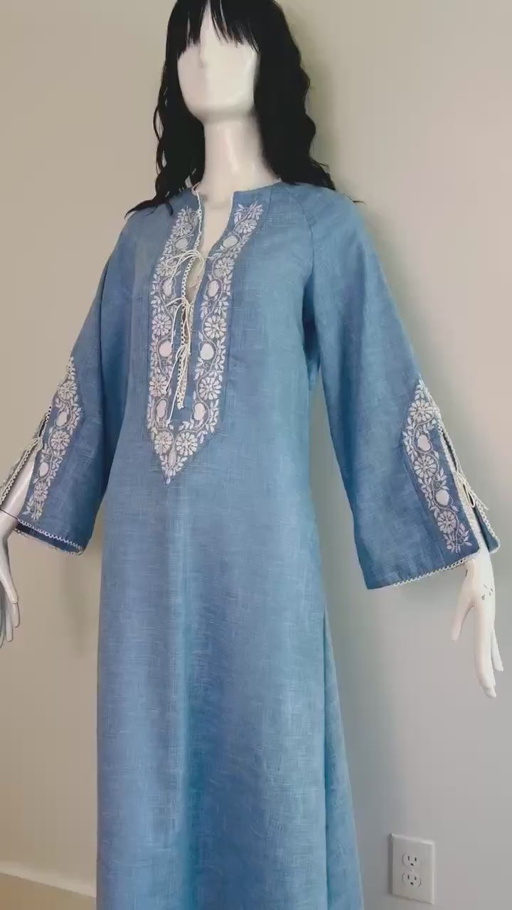 70s Archival Bill Tice Caftan As Seen on Liz Taylor