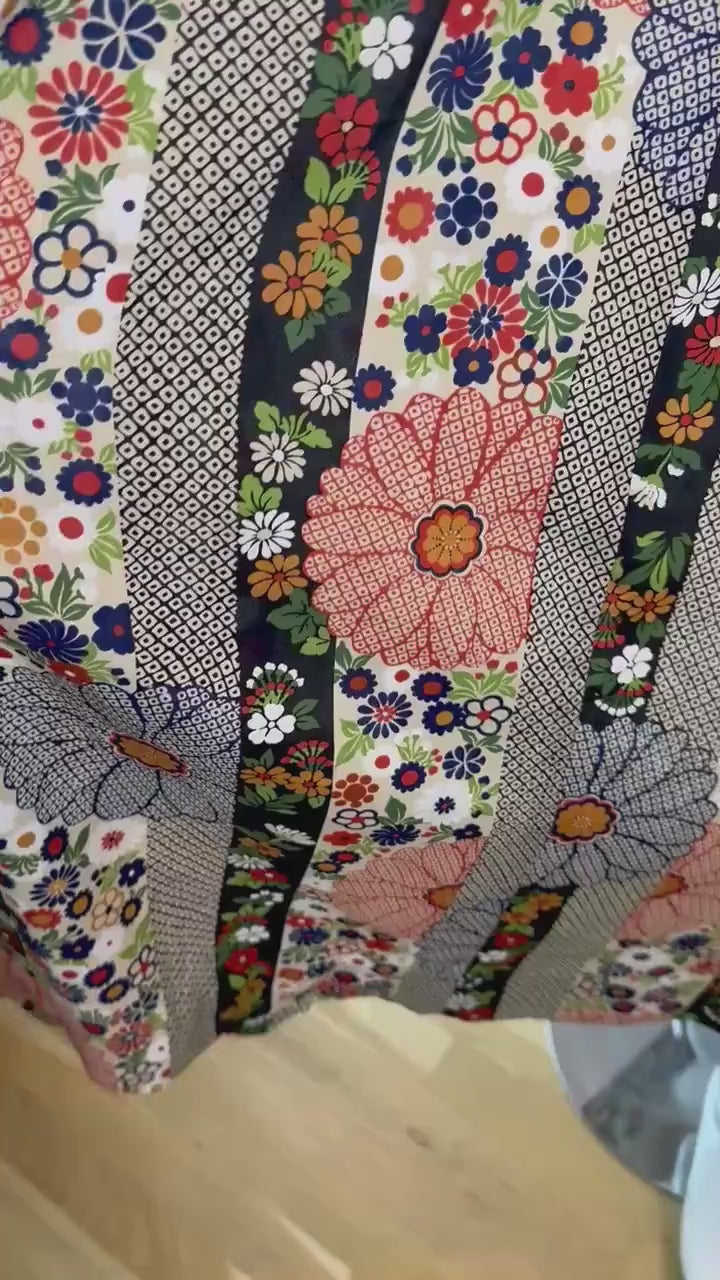 70s Silk PJ Walsh Floral Print Halter Dress