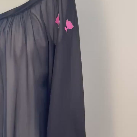 60s Mod Short Negliglee Angel Wing Sleeves