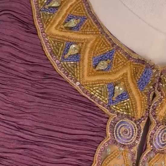 Vintage Mary McFadden Couture Regal Silk Beaded Jacket