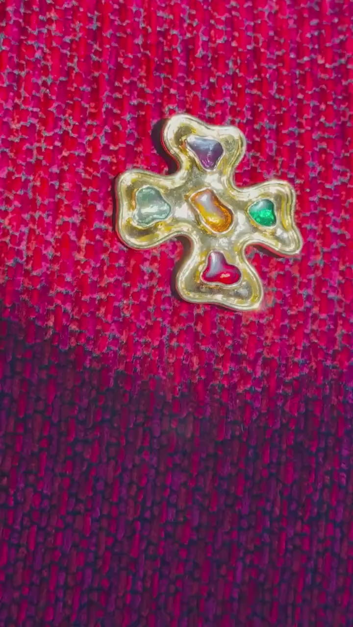 Edouard Rambaud French Designer Gilded Brooch