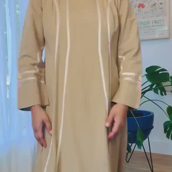 60s/70s JOSEFA Cotton Bell Shaped Caftan Dress