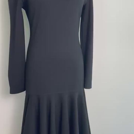 Patrick Kelly Fit and Flare Wool Dress