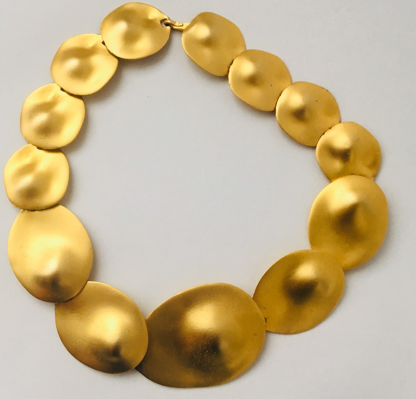 90s Gold Necklace/ Vintage Gold Rare Necklace / Minimalist Jewelry