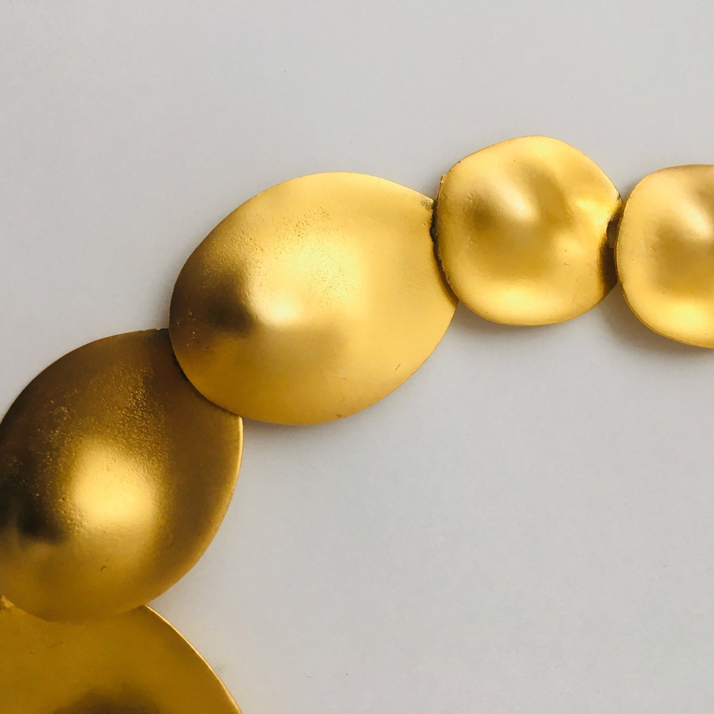 90s Gold Necklace/ Vintage Gold Rare Necklace / Minimalist Jewelry