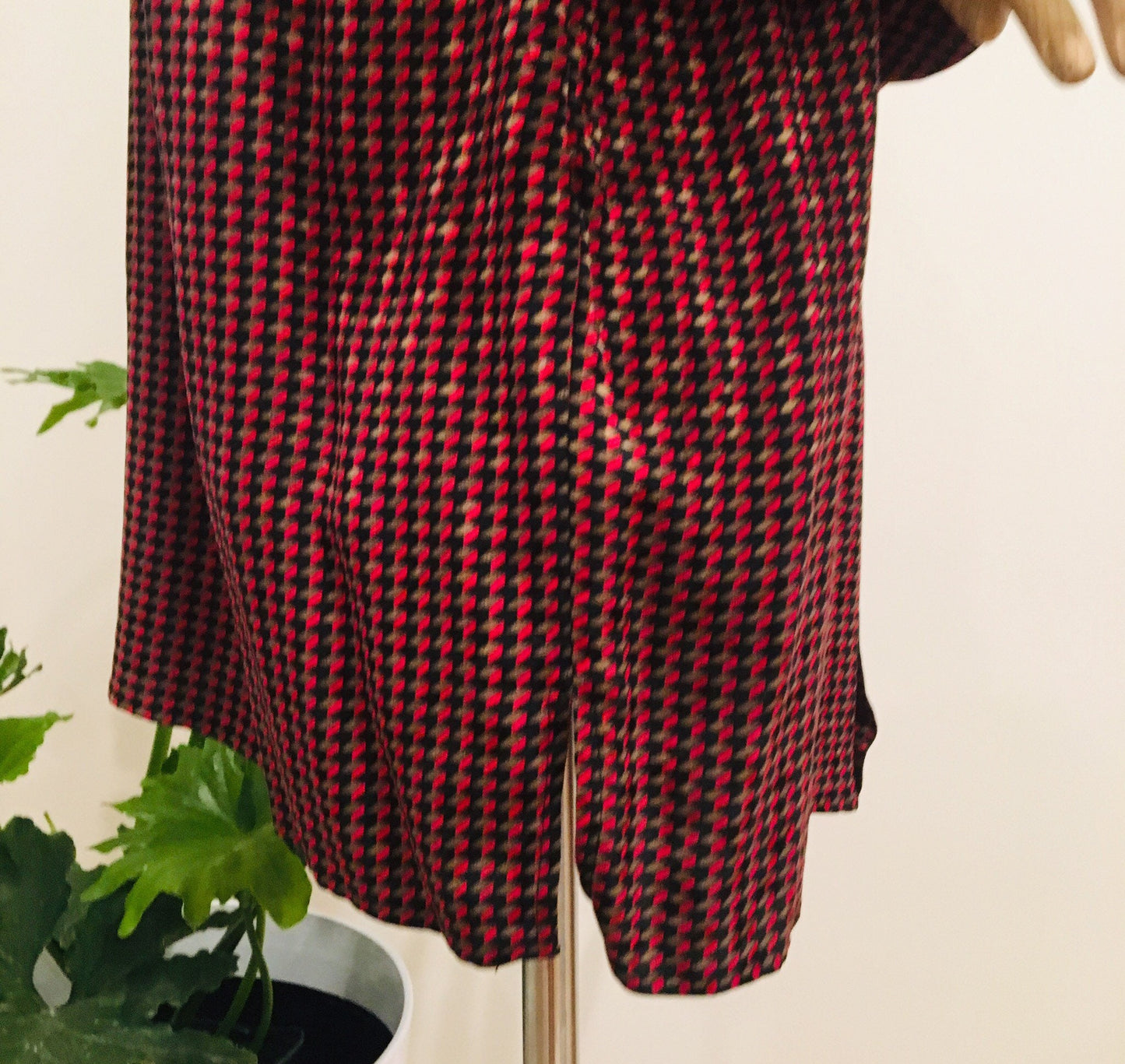 80s Silk Blouse / Vintage Don Sayres / RARE Silk Print Blouse