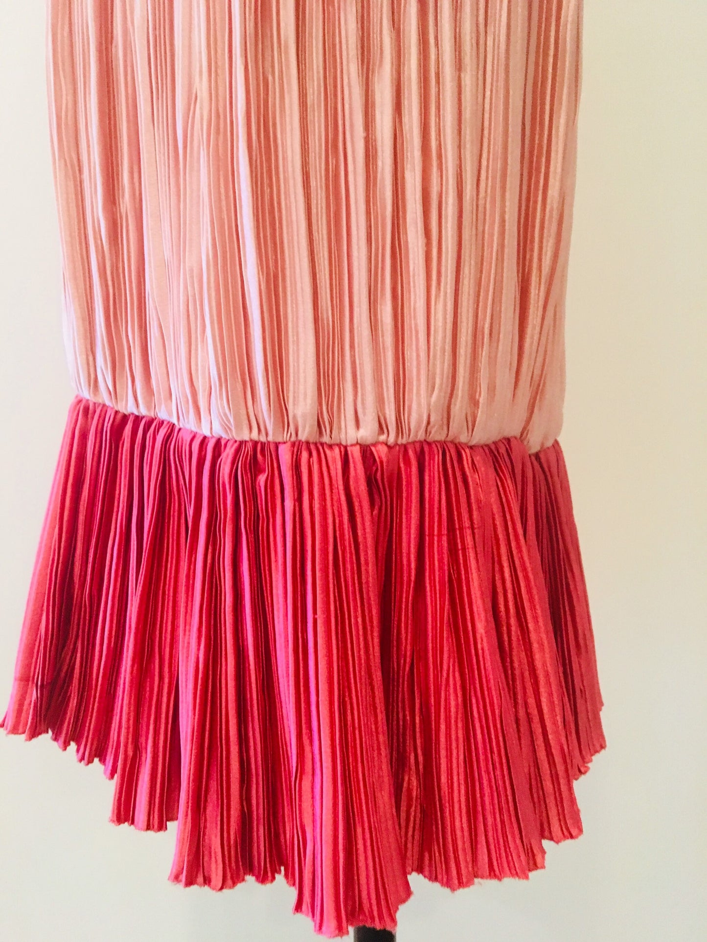 Mary McFadden Pleated Skirt / Mary McFadden Pleated Skirt / 80s Couture Skirt /Pink Pleated Skirt