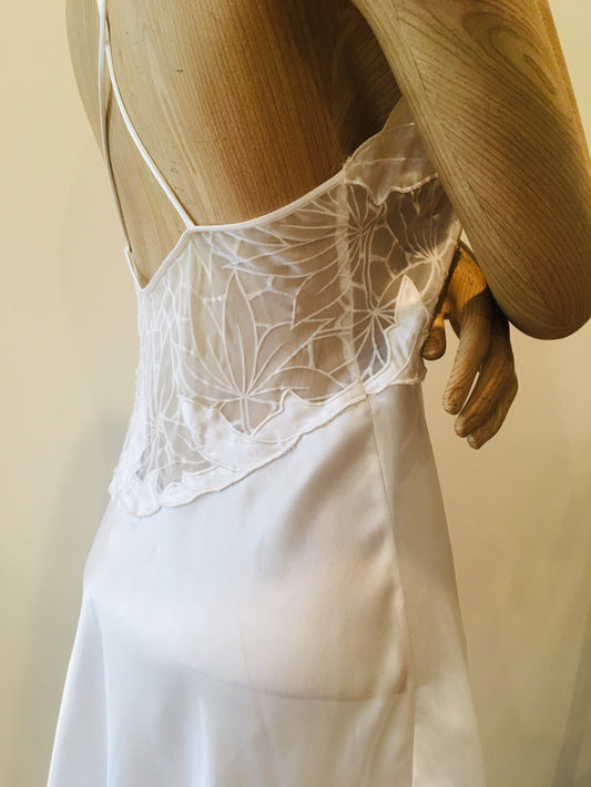 Vintage Natori Slip / Natori Wedding Lingerie / 90s Teddy / Vintage White Lingerie