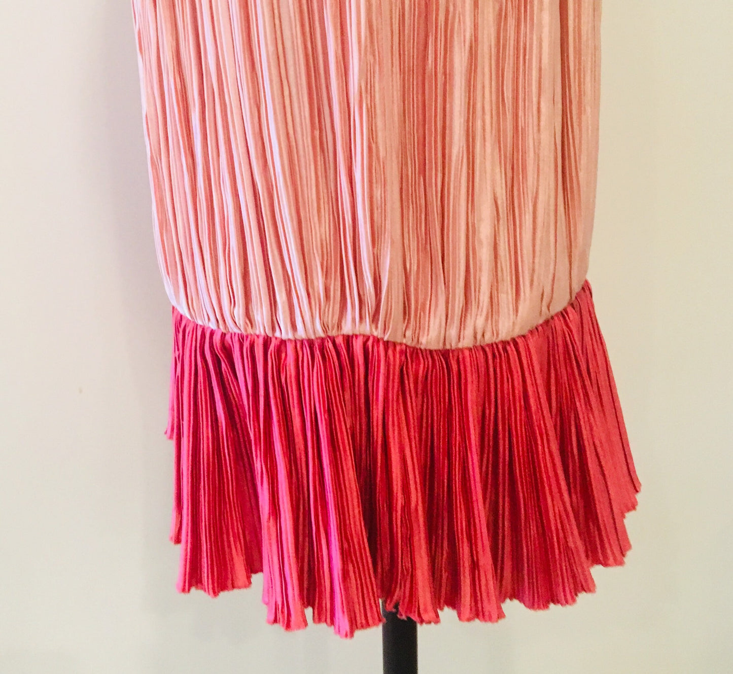 Mary McFadden Pleated Skirt / Mary McFadden Pleated Skirt / 80s Couture Skirt /Pink Pleated Skirt